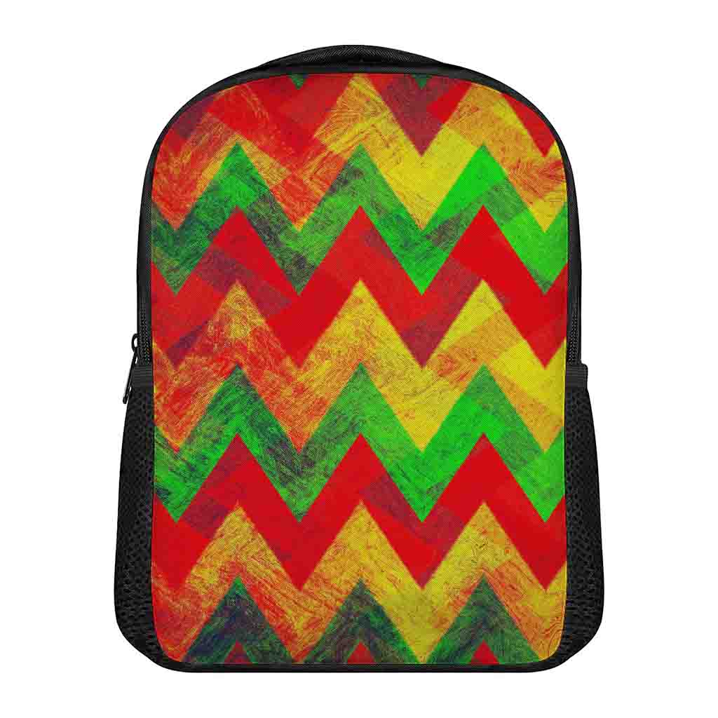 Zig Zag Reggae Pattern Print Casual Backpack