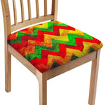 Zig Zag Reggae Pattern Print Chair Cushion Cover