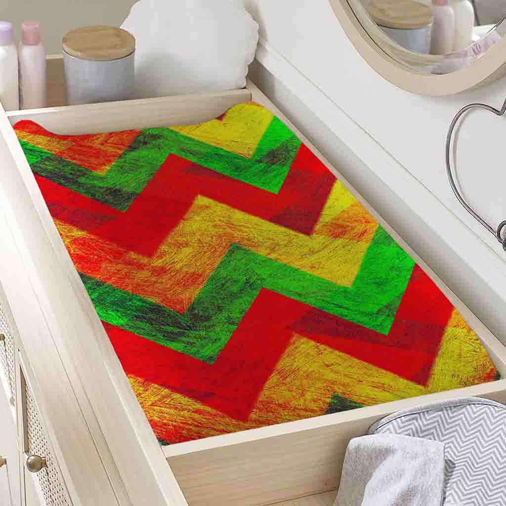 Zig Zag Reggae Pattern Print Changing Pad Cover