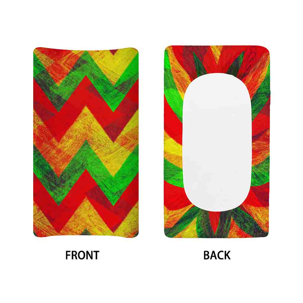 Zig Zag Reggae Pattern Print Changing Pad Cover