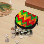 Zig Zag Reggae Pattern Print Coin Purse