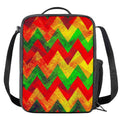 Zig Zag Reggae Pattern Print Crossbody Lunch Bag