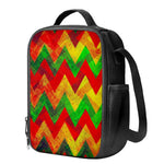 Zig Zag Reggae Pattern Print Crossbody Lunch Bag