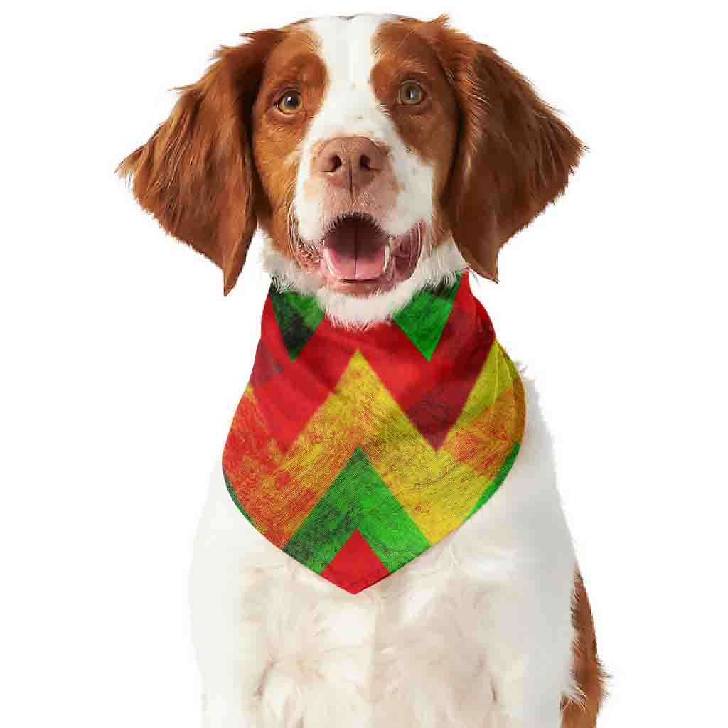 Zig Zag Reggae Pattern Print Dog Bandana