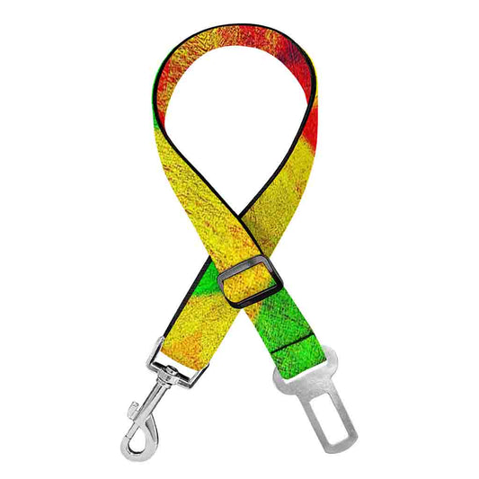 Zig Zag Reggae Pattern Print Dog Seat Belt