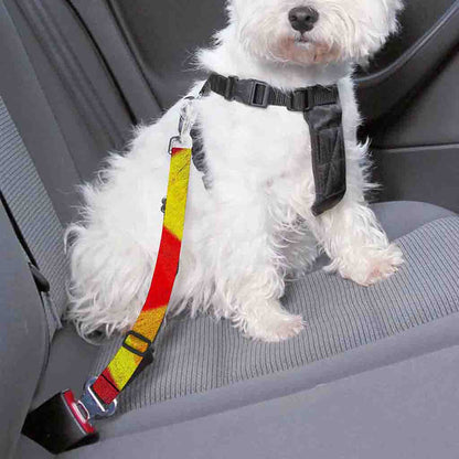 Zig Zag Reggae Pattern Print Dog Seat Belt