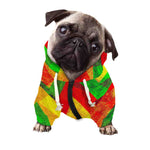 Zig Zag Reggae Pattern Print Dog Zip Up Hoodie