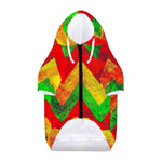 Zig Zag Reggae Pattern Print Dog Zip Up Hoodie