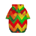 Zig Zag Reggae Pattern Print Dog Zip Up Hoodie