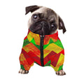 Zig Zag Reggae Pattern Print Dog Zip Up Jacket
