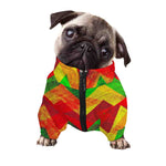 Zig Zag Reggae Pattern Print Dog Zip Up Jacket