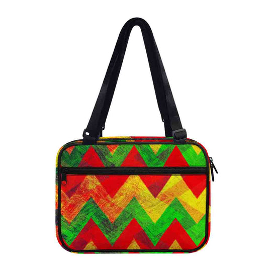 Zig Zag Reggae Pattern Print Double Strap Bible Bag