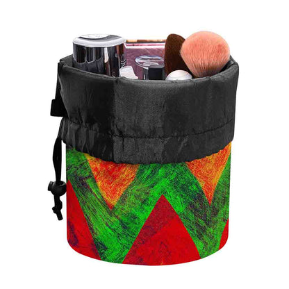 Zig Zag Reggae Pattern Print Drawstring Makeup Bag