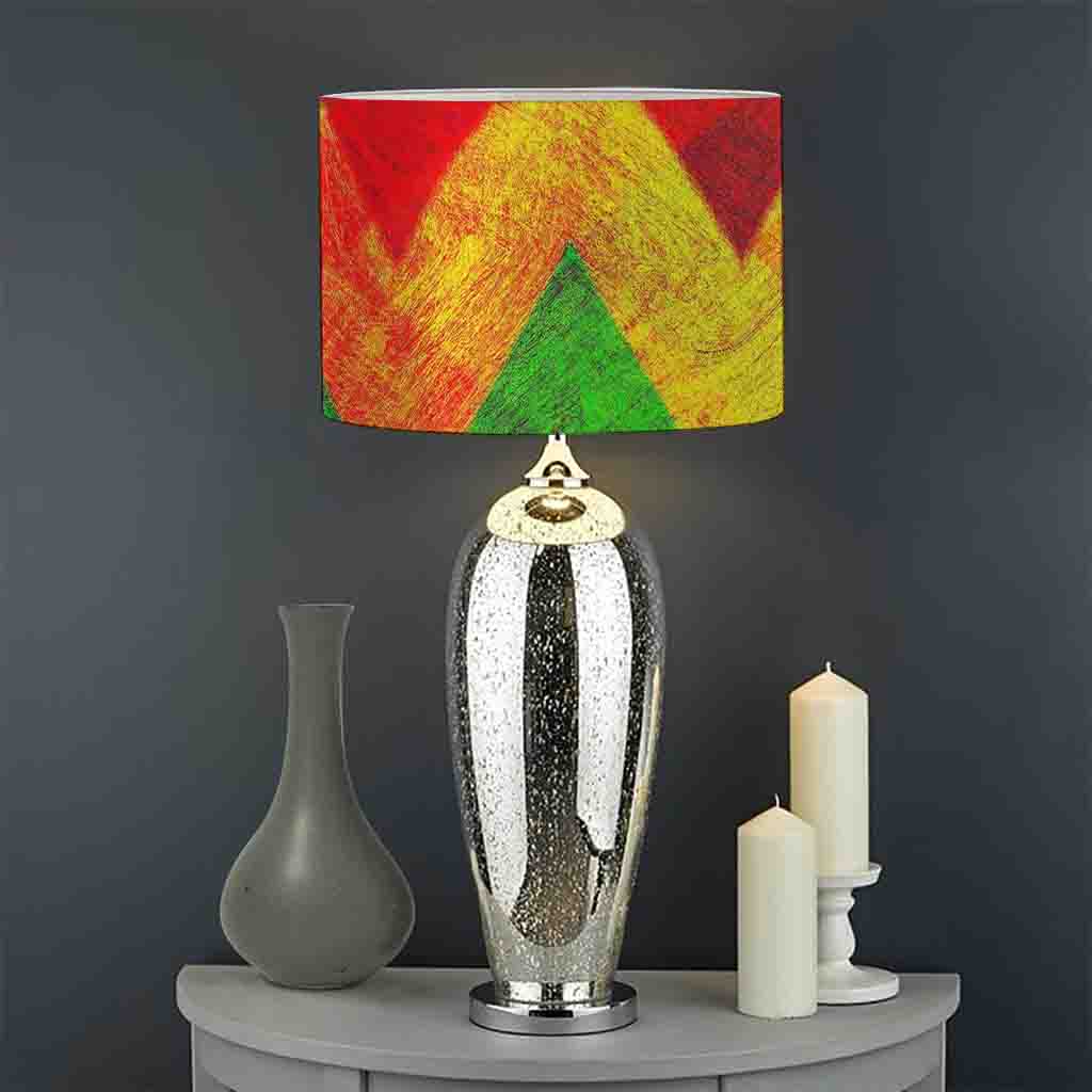 Zig Zag Reggae Pattern Print Drum Lamp Shade