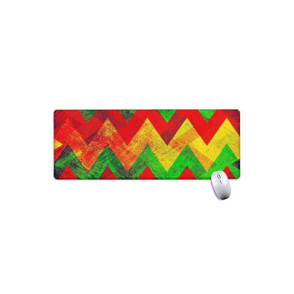 Zig Zag Reggae Pattern Print Extended Mouse Pad