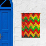 Zig Zag Reggae Pattern Print Garden Flag