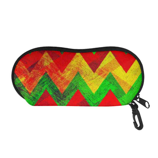 Zig Zag Reggae Pattern Print Glasses Case