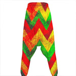 Zig Zag Reggae Pattern Print Hammer Pants