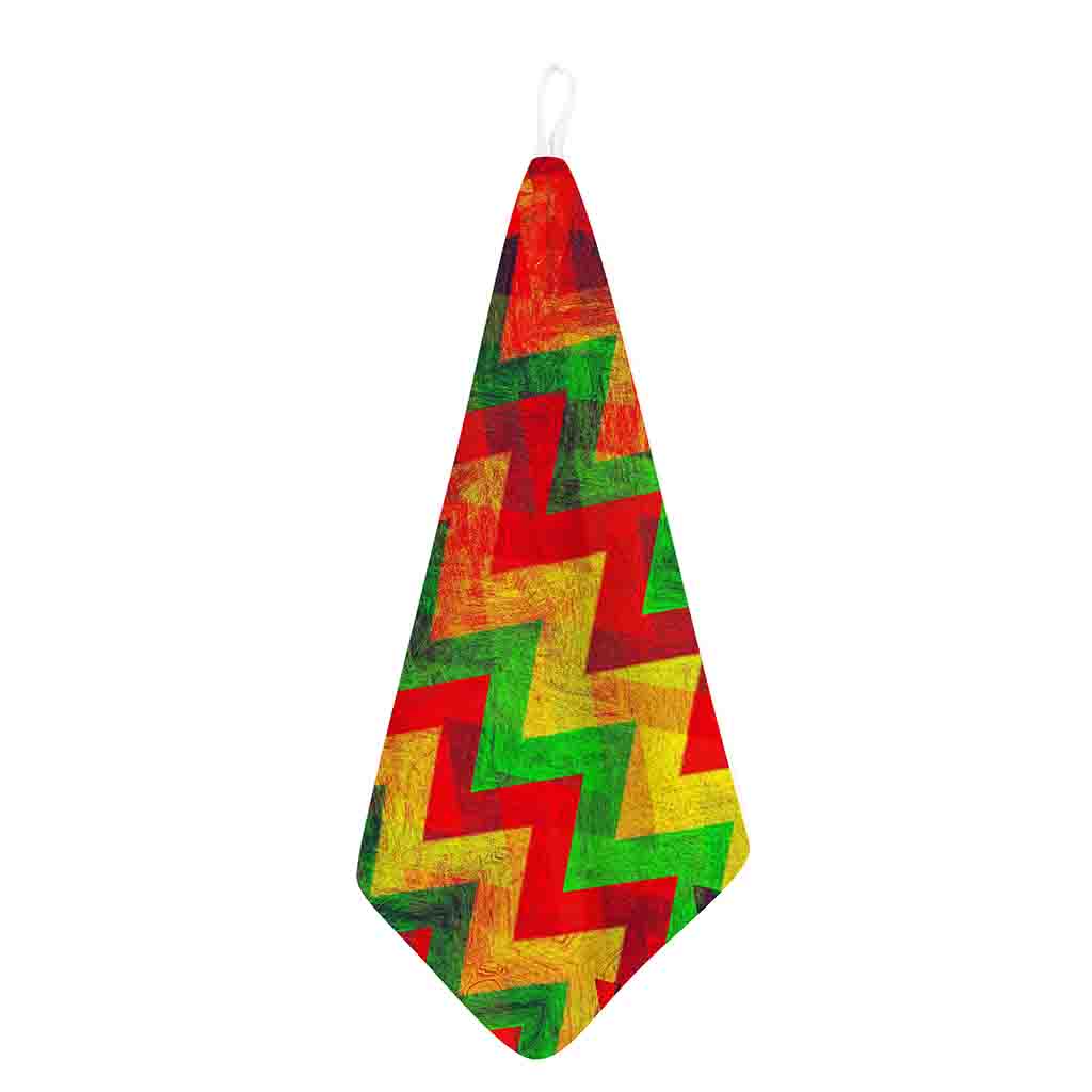Zig Zag Reggae Pattern Print Hand Towel