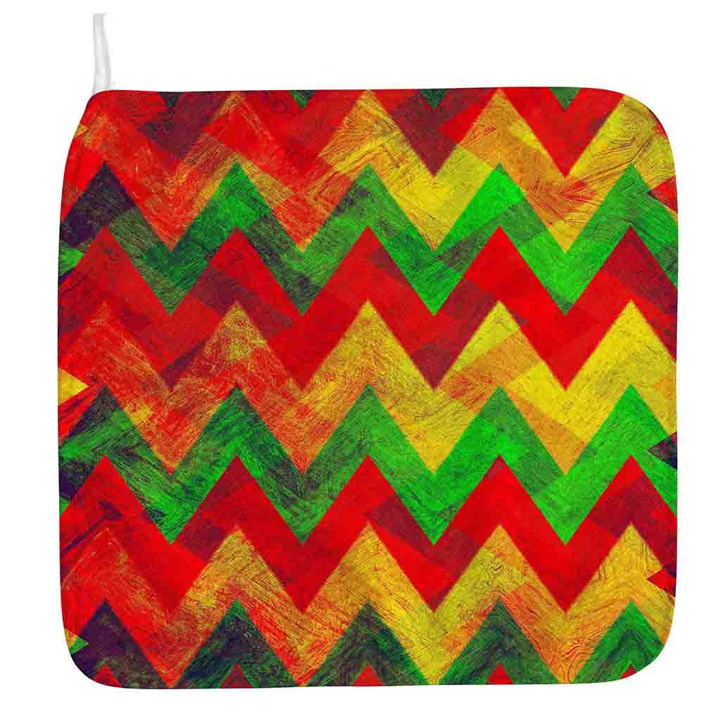 Zig Zag Reggae Pattern Print Hand Towel
