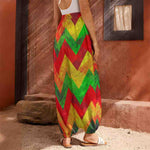 Zig Zag Reggae Pattern Print Harem Pants