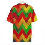 Zig Zag Reggae Pattern Print Hawaiian Shirt