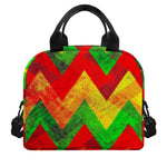 Zig Zag Reggae Pattern Print Insulated Lunch Bag