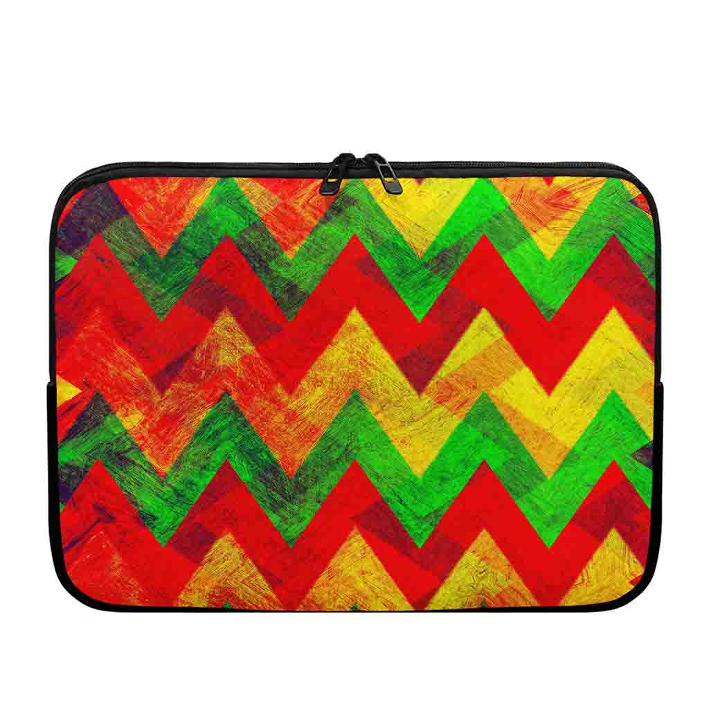 Zig Zag Reggae Pattern Print Laptop Sleeve