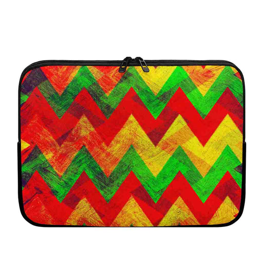 Zig Zag Reggae Pattern Print Laptop Sleeve