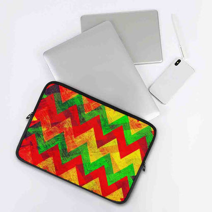 Zig Zag Reggae Pattern Print Laptop Sleeve