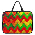 Zig Zag Reggae Pattern Print Laptop Sleeve With Handle