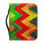 Zig Zag Reggae Pattern Print Leather Bible Cover
