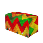 Zig Zag Reggae Pattern Print Leather Tissue Box Cover