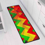 Zig Zag Reggae Pattern Print Long Kitchen Mat