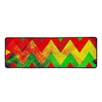Zig Zag Reggae Pattern Print Long Kitchen Mat