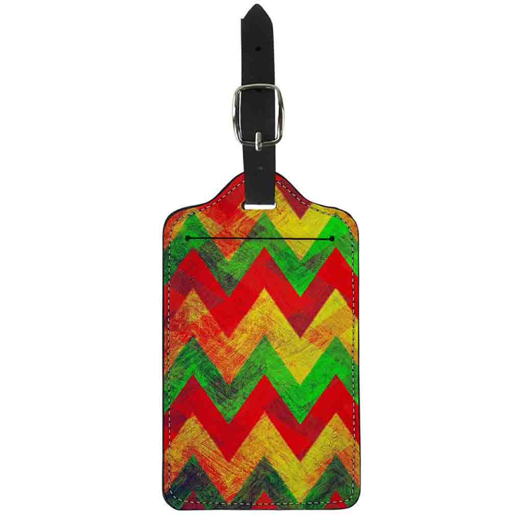 Zig Zag Reggae Pattern Print Luggage Tag
