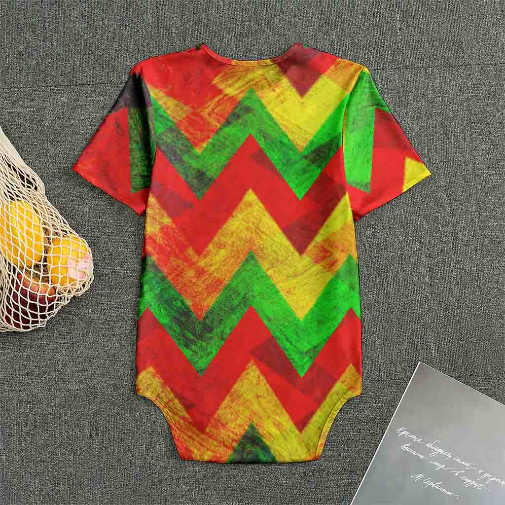 Zig Zag Reggae Pattern Print Men's Bodysuit
