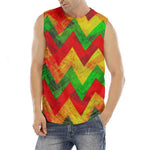 Zig Zag Reggae Pattern Print Men's Fitness Tank Top