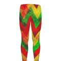Zig Zag Reggae Pattern Print Men's Leggings