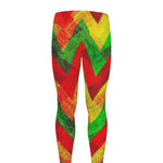 Zig Zag Reggae Pattern Print Men's leggings