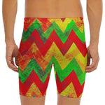 Zig Zag Reggae Pattern Print Men's Long Boxer Briefs