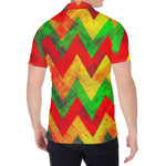 Zig Zag Reggae Pattern Print Men's Shirt