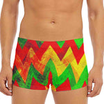 Zig Zag Reggae Pattern Print Men's Short Boxer Briefs
