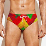 Zig Zag Reggae Pattern Print Men's Swim Briefs