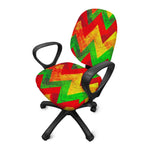 Zig Zag Reggae Pattern Print Office Chair Cover