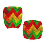 Zig Zag Reggae Pattern Print Office Chair Cover