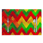 Zig Zag Reggae Pattern Print Placemat