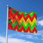 Zig Zag Reggae Pattern Print Polyester Flag