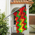 Zig Zag Reggae Pattern Print Polyester Flag