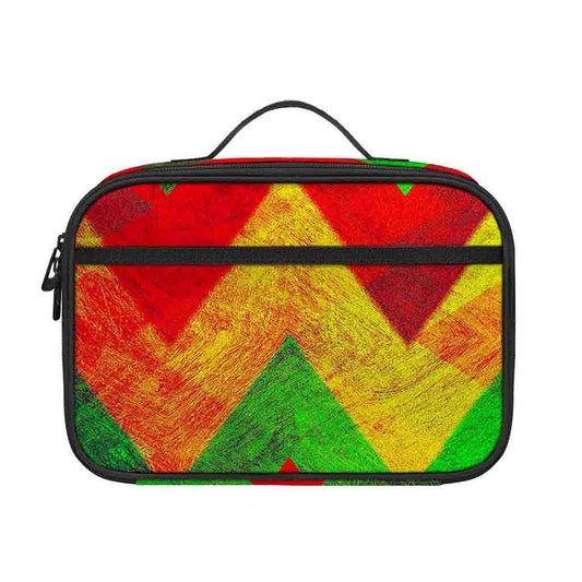 Zig Zag Reggae Pattern Print Portable Lunch Bag